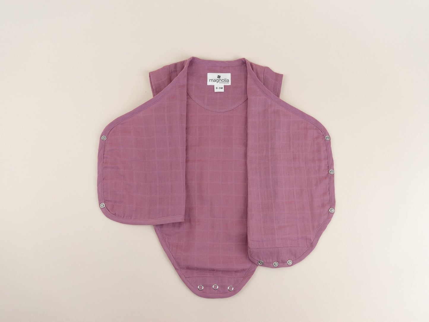 Short-sleeve Organic Cotton Kimono Bodysuit