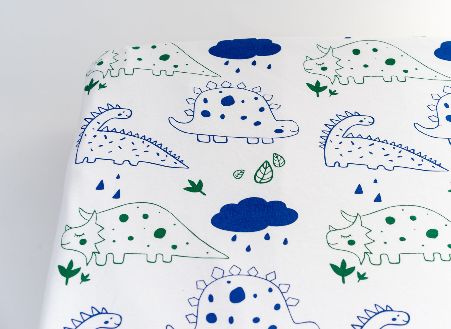 Organic Cotton Interlock Crib Sheet - Dinos - Animal Collection - Magnolia Organics
