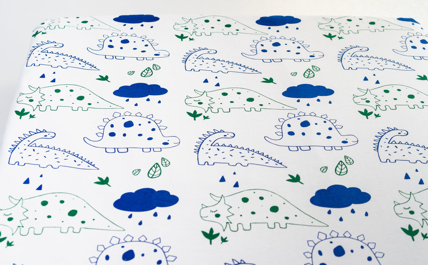 Organic Cotton Interlock Crib Sheet - Dinos - Animal Collection - Magnolia Organics