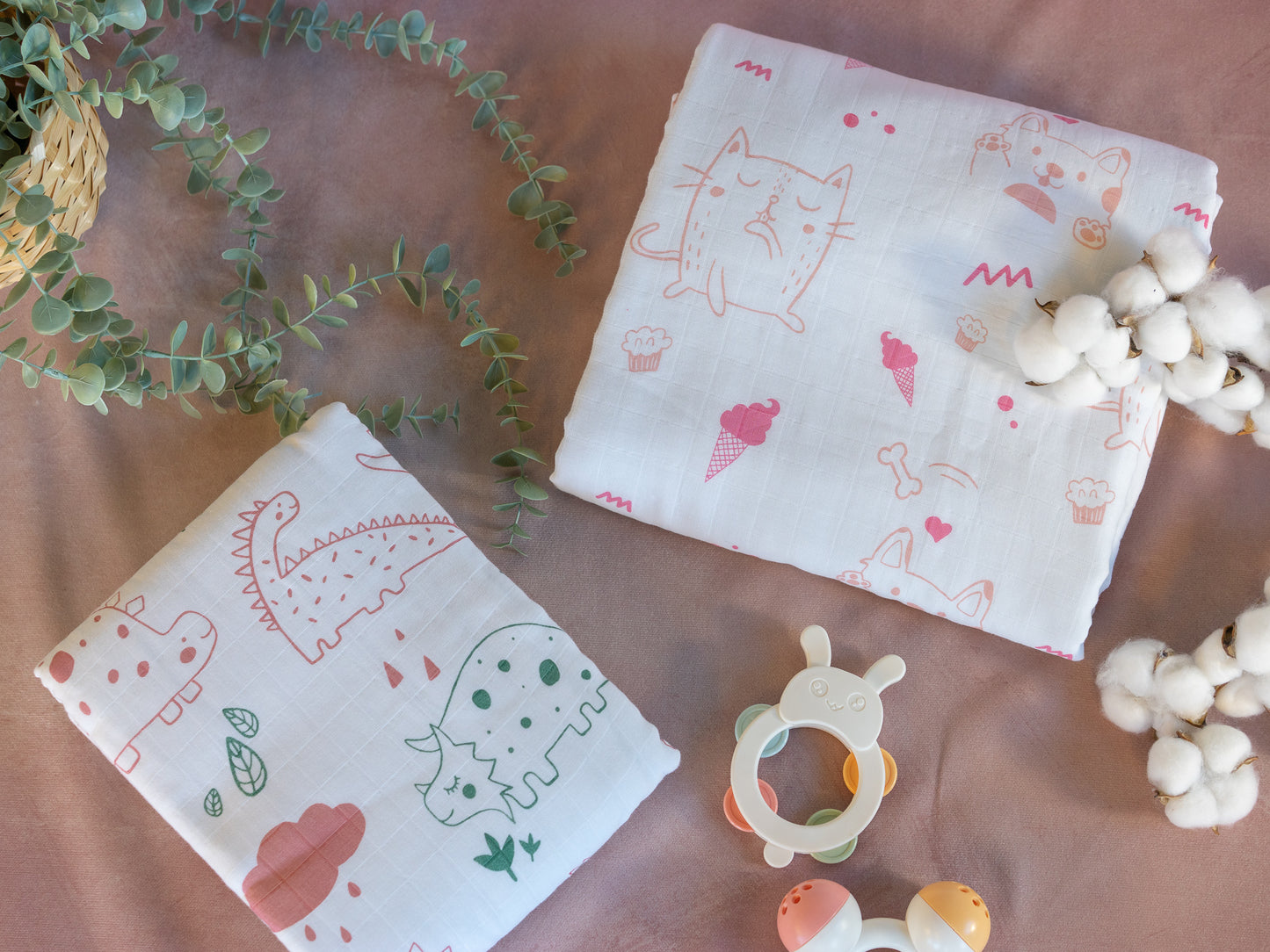 Organic Cotton Interlock Crib Sheet - Dinos - Animal Collection - Magnolia Organics