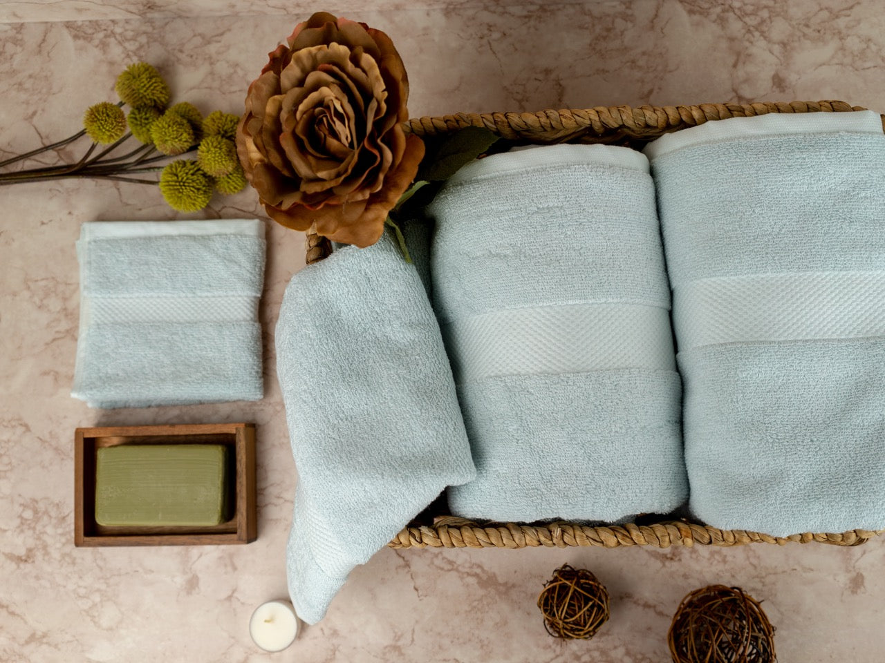 Cozy Organic Cotton Bath Towels