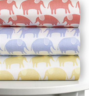 Organic Cotton Sateen Elephant Fitted Crib Sheet - Magnolia Organics