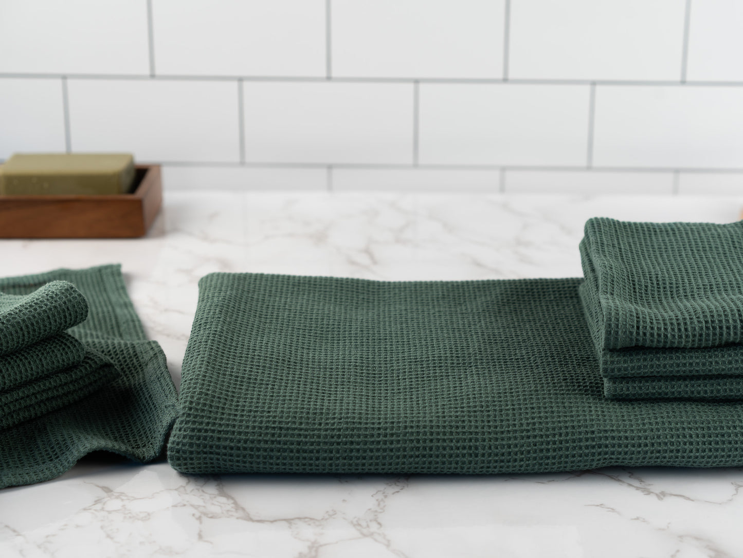 Organic 7pc Waffle Bath Sheet Set