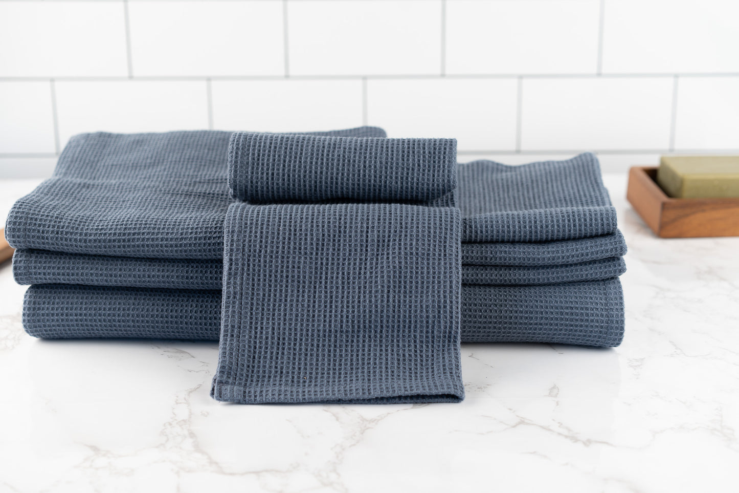 Organic 7pc Waffle Bath Sheet Set