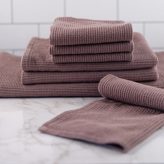 Organic 7pc Waffle Bath Sheet Set