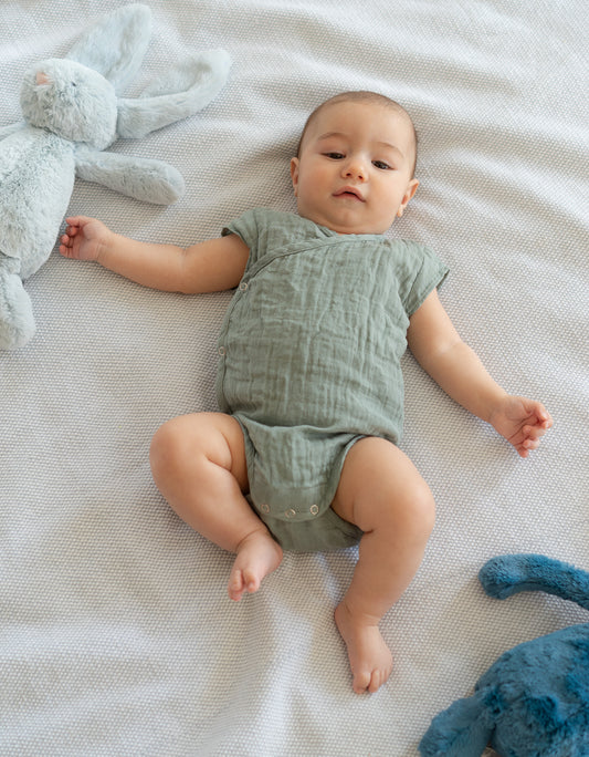 Short-sleeve Kimono Bodysuit