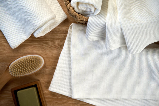 Organic 7pc Waffle Bath Sheet Set