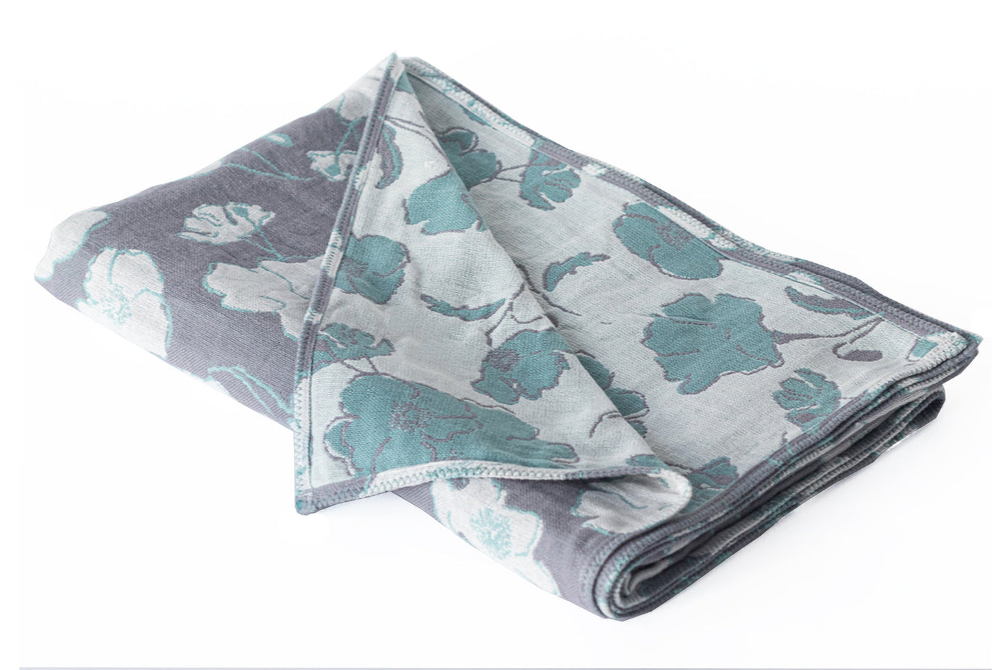 Cotton Throw/Blankets made with organically grown cotton Graceland Sage & Grey 1