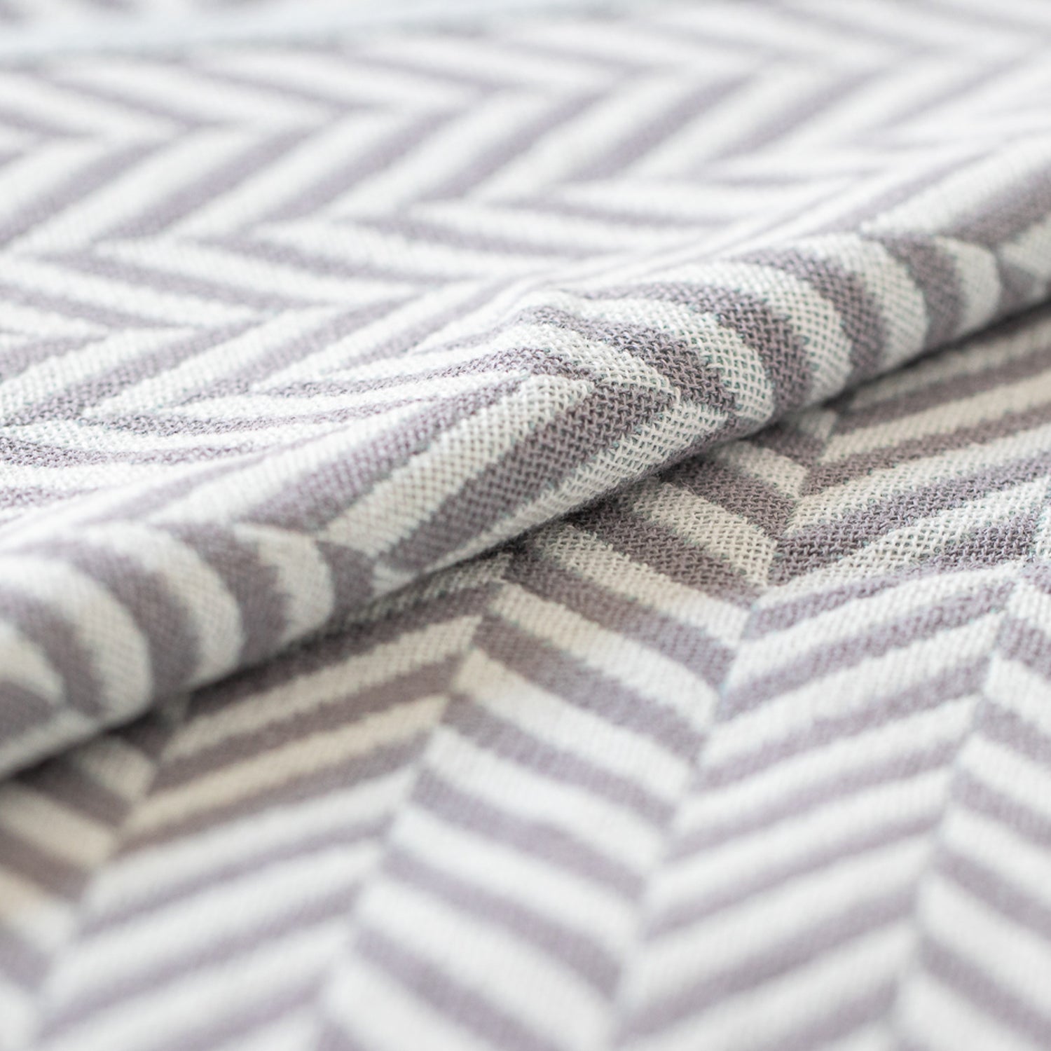 Cotton Throw/Blankets made with organically grown cotton Herringbone Grey 5