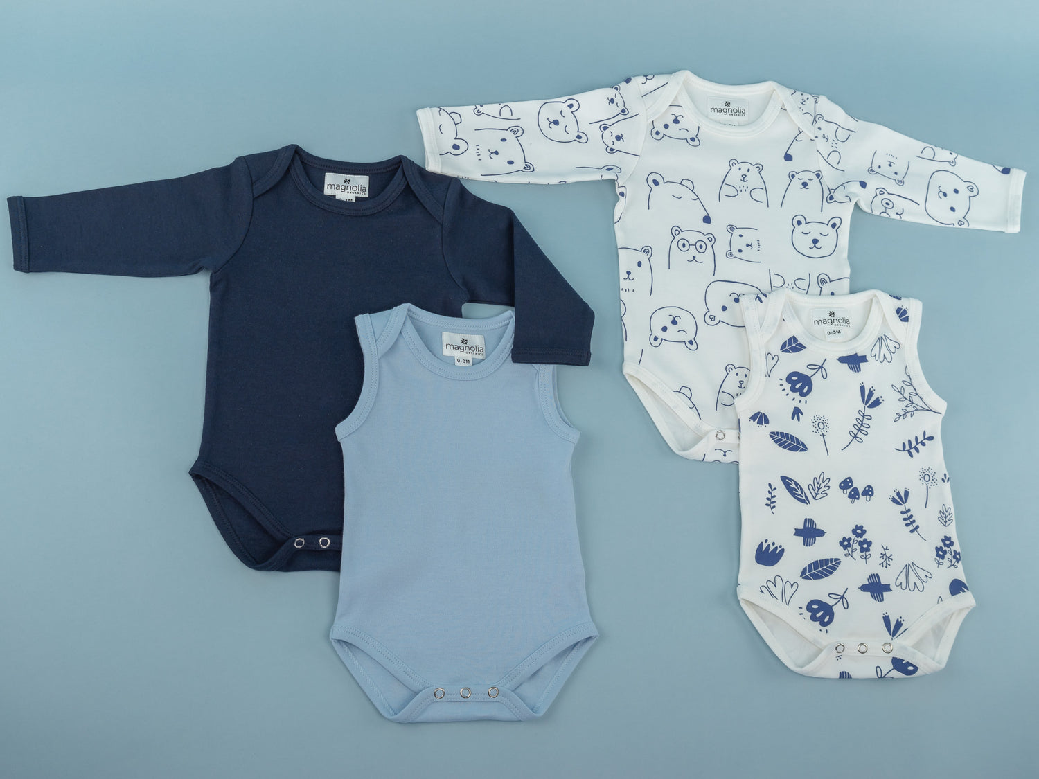 Organic Baby Bodysuit Set, Organic Onesie Set