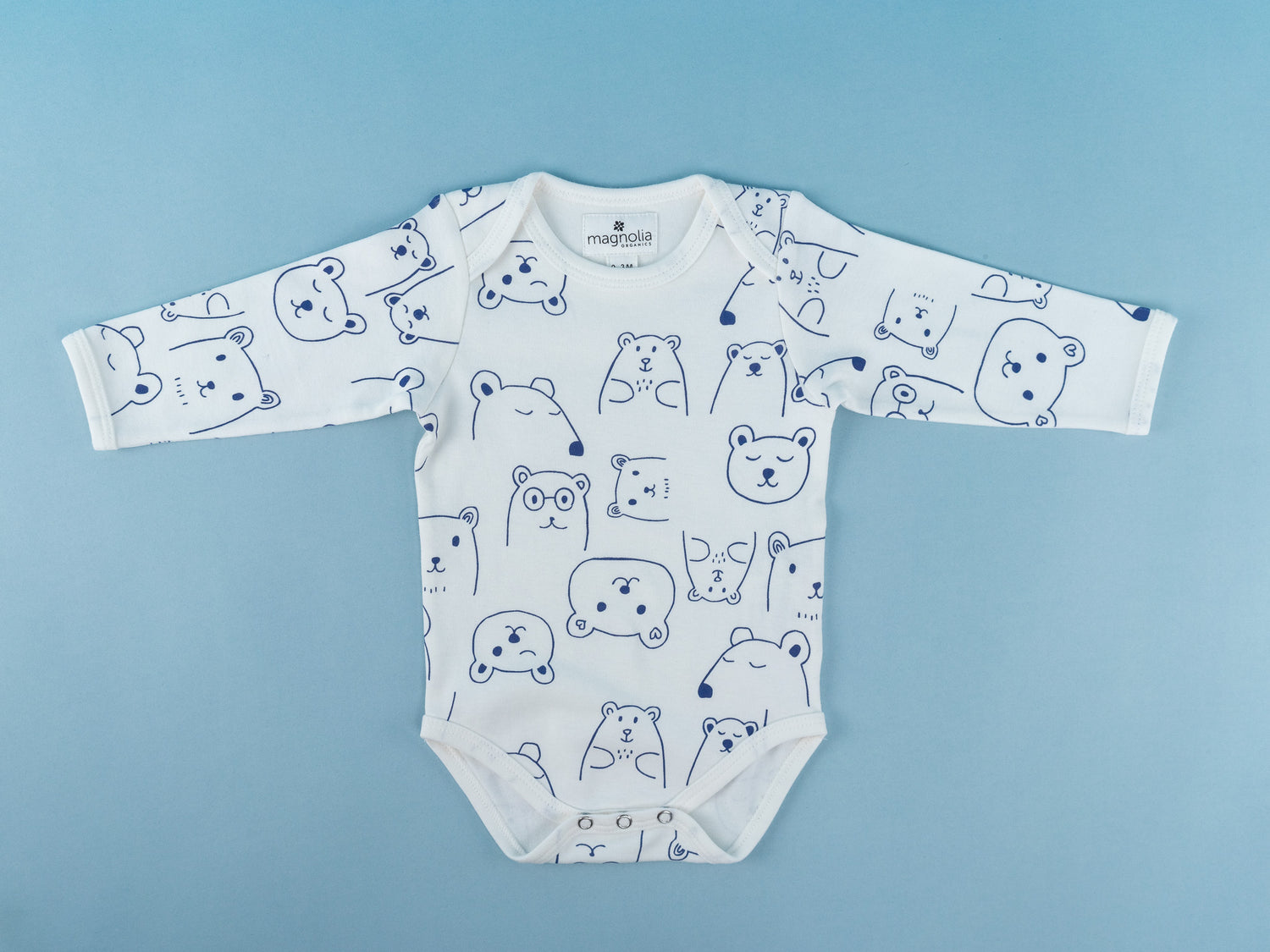 Organic Cotton Bodysuit in Baby Blue