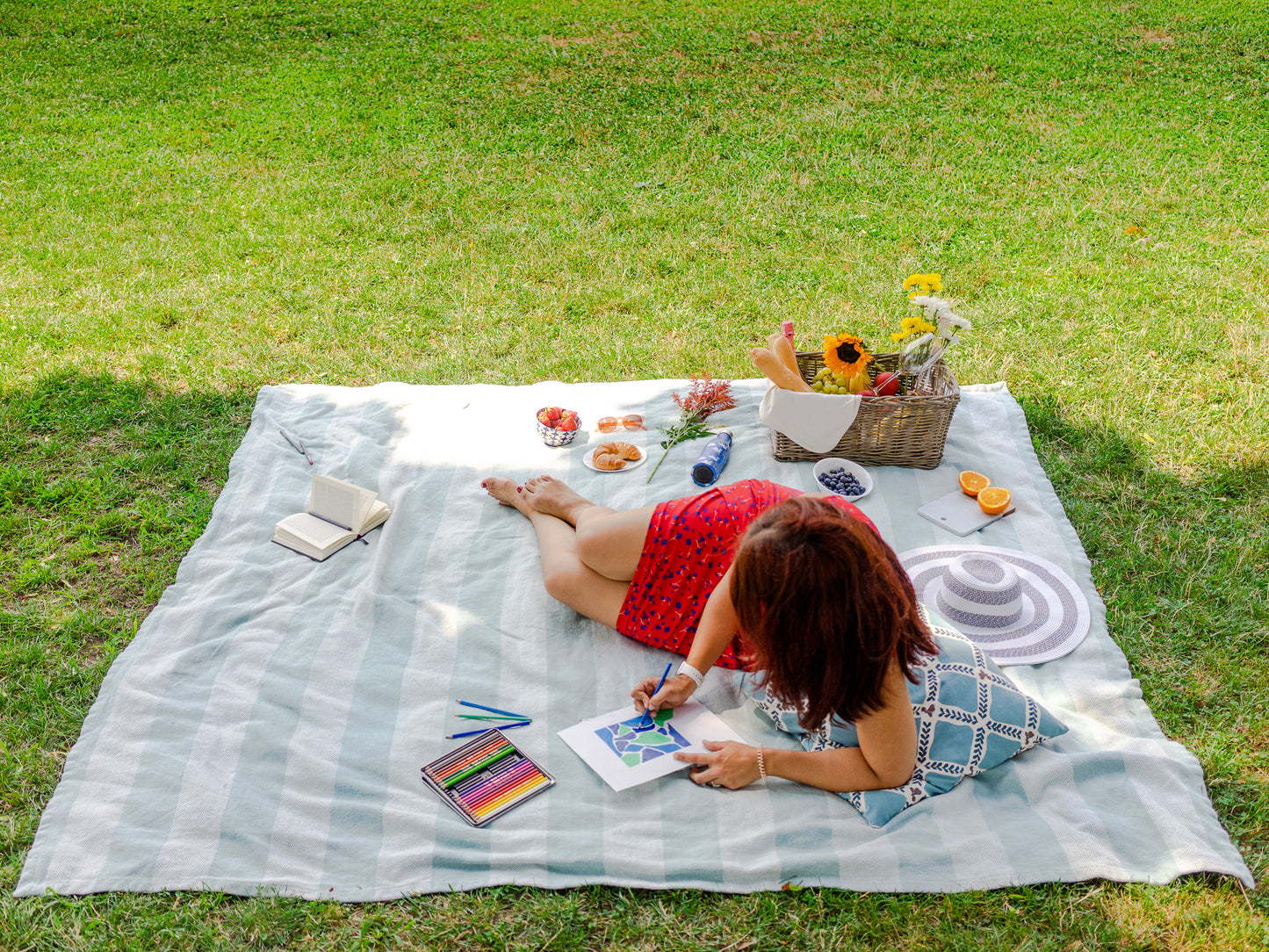 Cozy Organic Patterned Blanket - Magnolia Organics