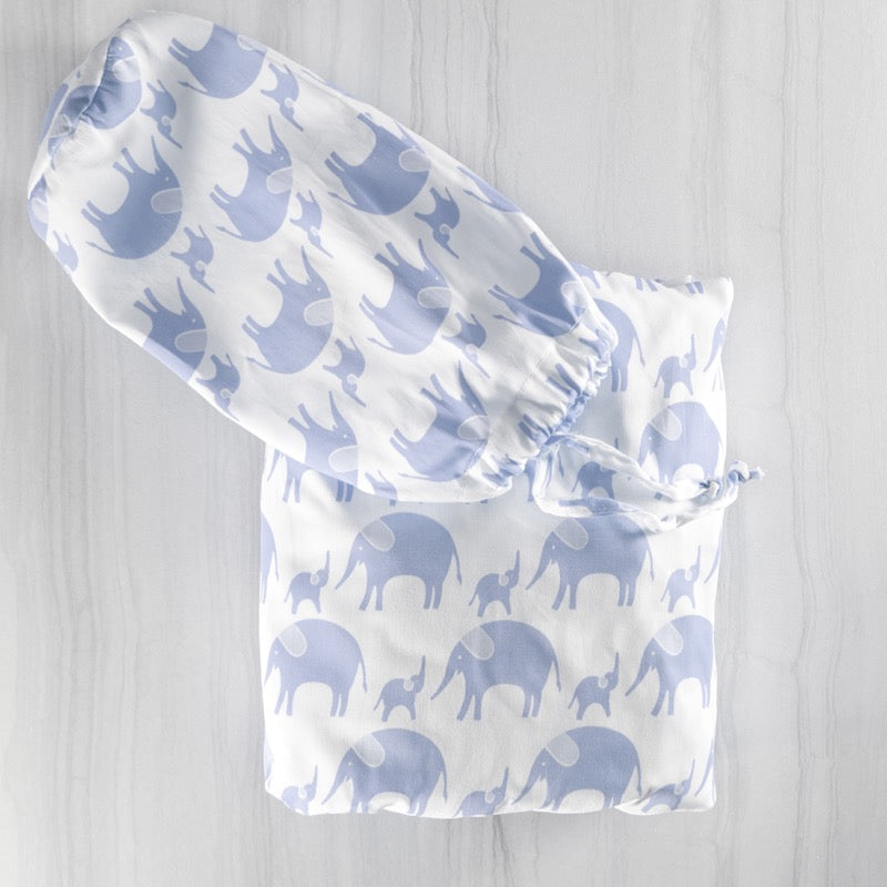 Organic Cotton Sateen Elephant Fitted Crib Sheet - Magnolia Organics