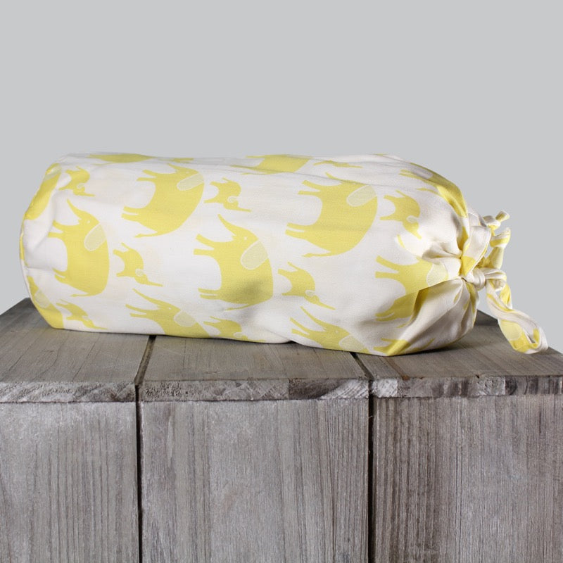 Organic Cotton Sateen Elephant Fitted Crib Sheet - Magnolia Organics