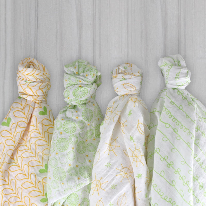 Organic Cotton Muslin Swaddle Blanket Set - Magnolia Organics